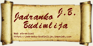 Jadranko Budimlija vizit kartica